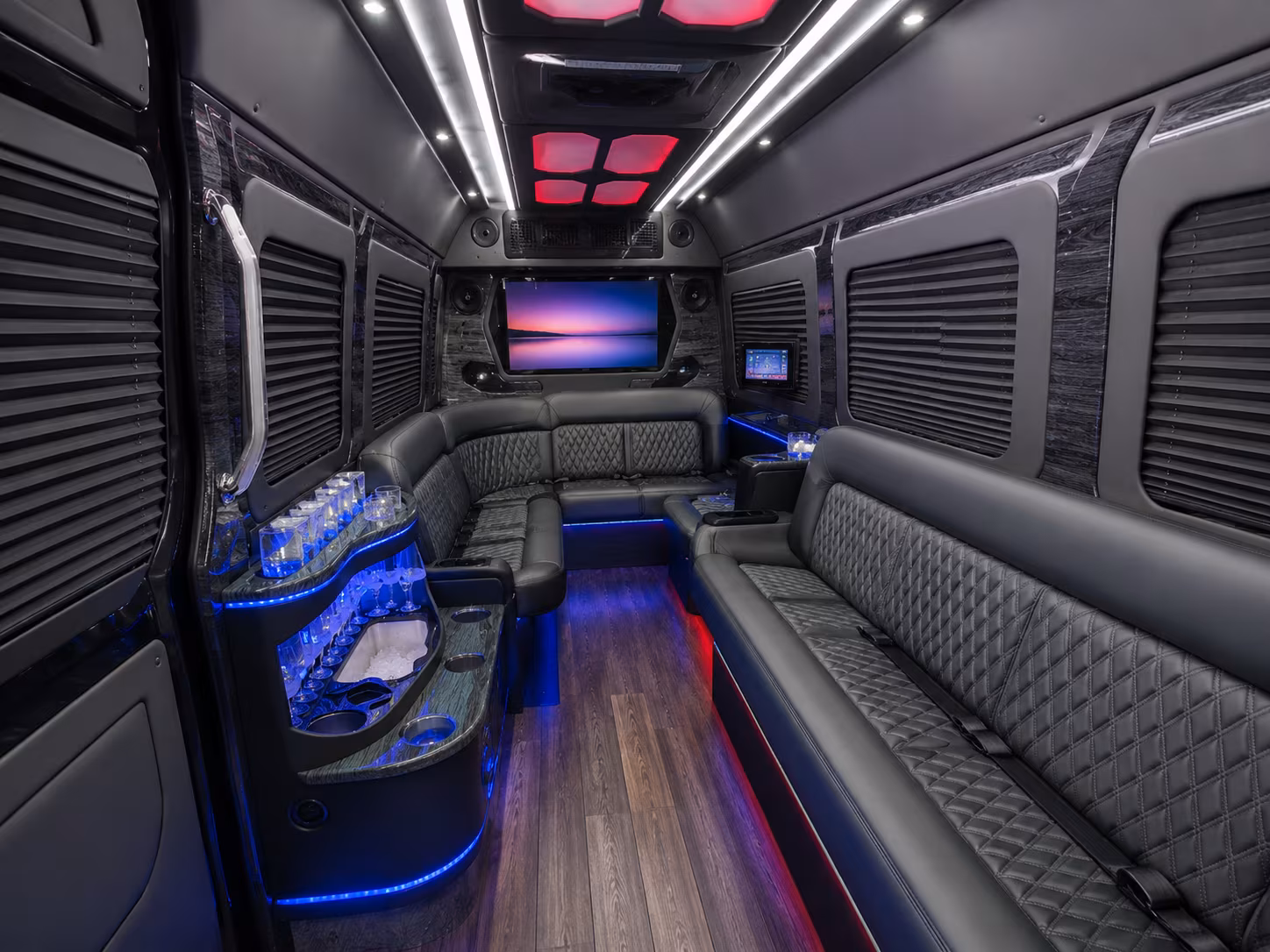 tyler 50 passenger party bus interior