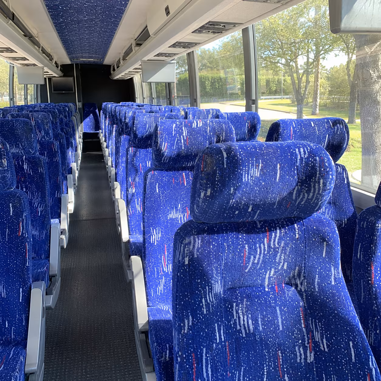 tyler 56 passenger charter bus interior