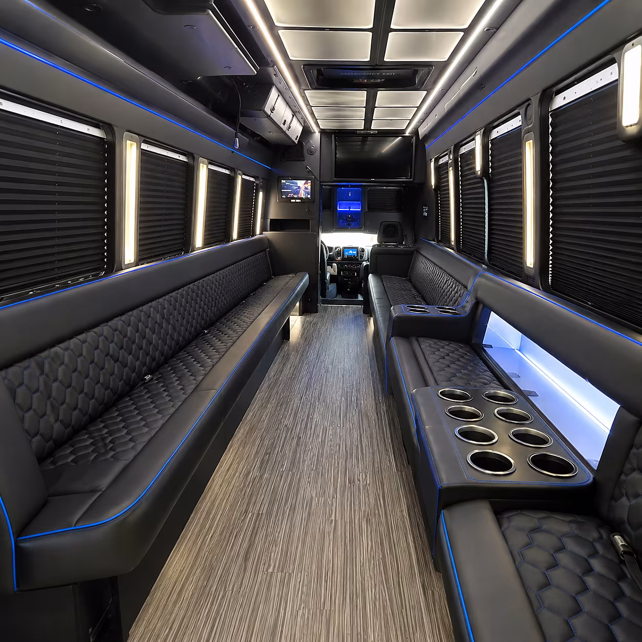 tyler party bus rental interior